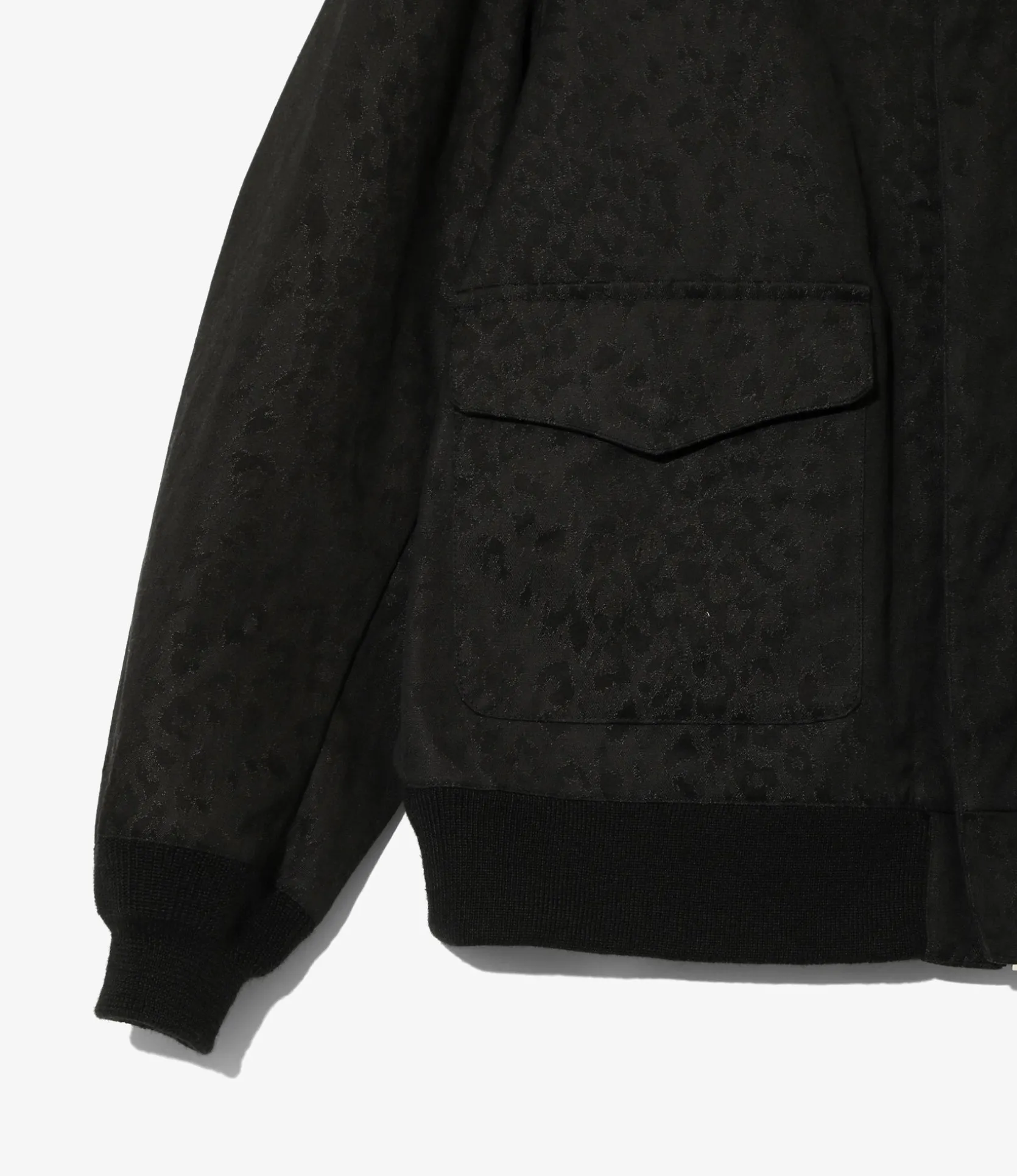 A-2 Jacket - Black - Cotton Leopard Jq