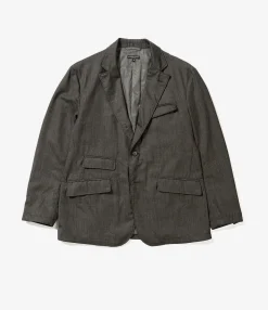 Andover Jacket - Charcoal Worsted Wool Gabardine