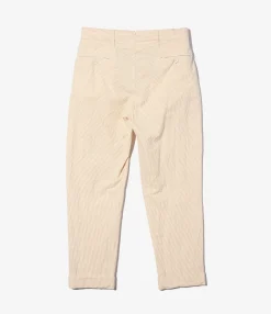 Andover Pant - Beige Cotton Seersucker Stripe