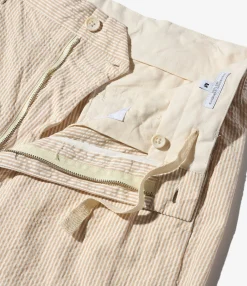 Andover Pant - Beige Cotton Seersucker Stripe