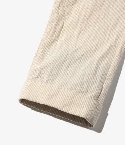 Andover Pant - Beige Cotton Seersucker Stripe