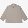 Army Pop Over Shirt - Lt.Grey Superfine Poplin