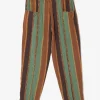 Army String Pant - Brown/Green - Dobby Stripe