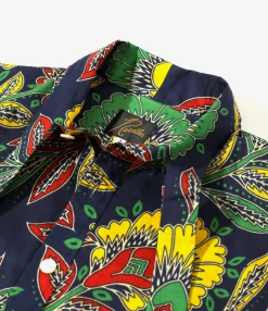Ascot Collar Dress -  Botanical - Printed Cotton Lawn
