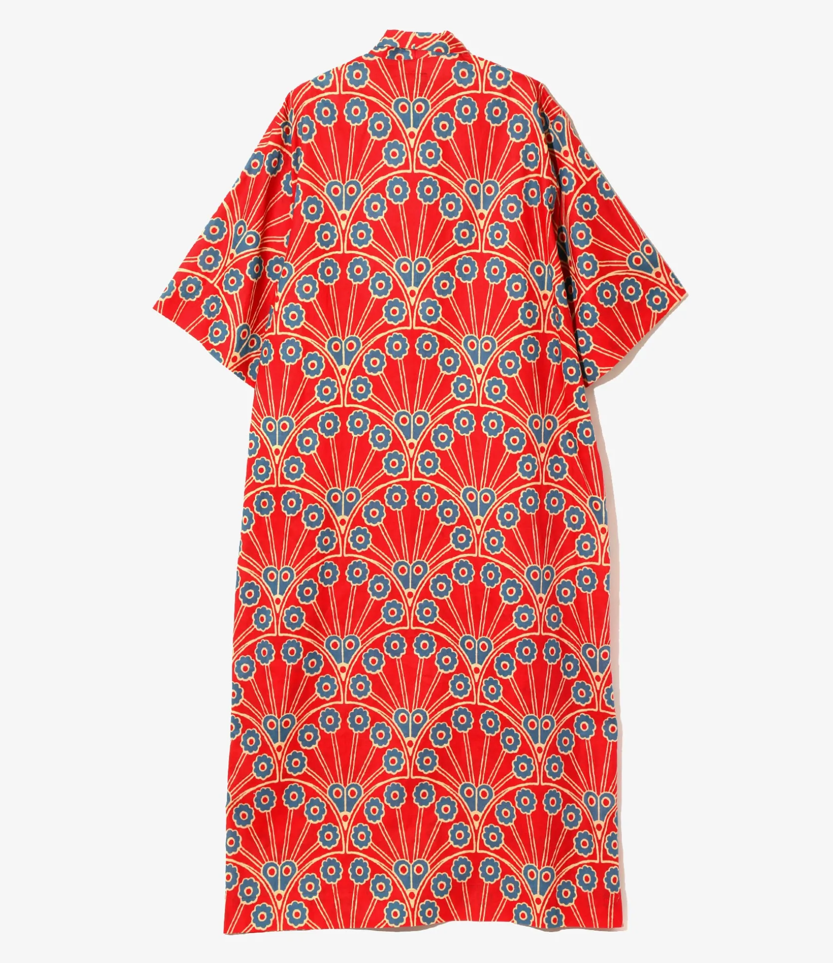 Ascot Collar Dress - Ginkgo - Printed Cotton Lawn