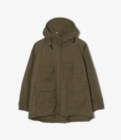 Atlantic Parka - Olive Coated Cotton Cloth