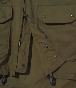 Atlantic Parka - Olive Coated Cotton Cloth