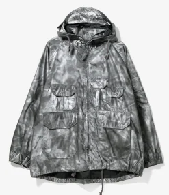 Atlantic Parka - Silver Nylon Shadow Print