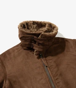 B3 Jacket - Brown Polyester Fake Suede
