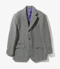 3B Jacket - White - W/N Herringbone