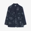 Bedford Jacket - Navy Animal Print 6.5oz Flat Twill