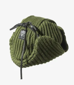 Bomber Cap - Olive - W/A Knit
