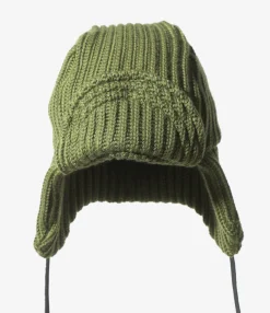 Bomber Cap - Olive - W/A Knit