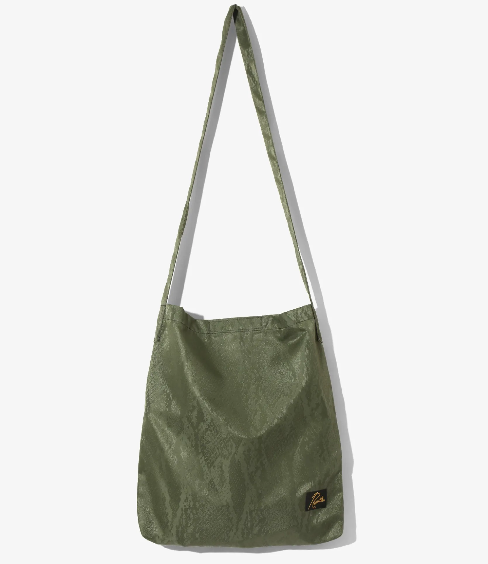 Book Bag - Olive - Python Jacquard Sateen