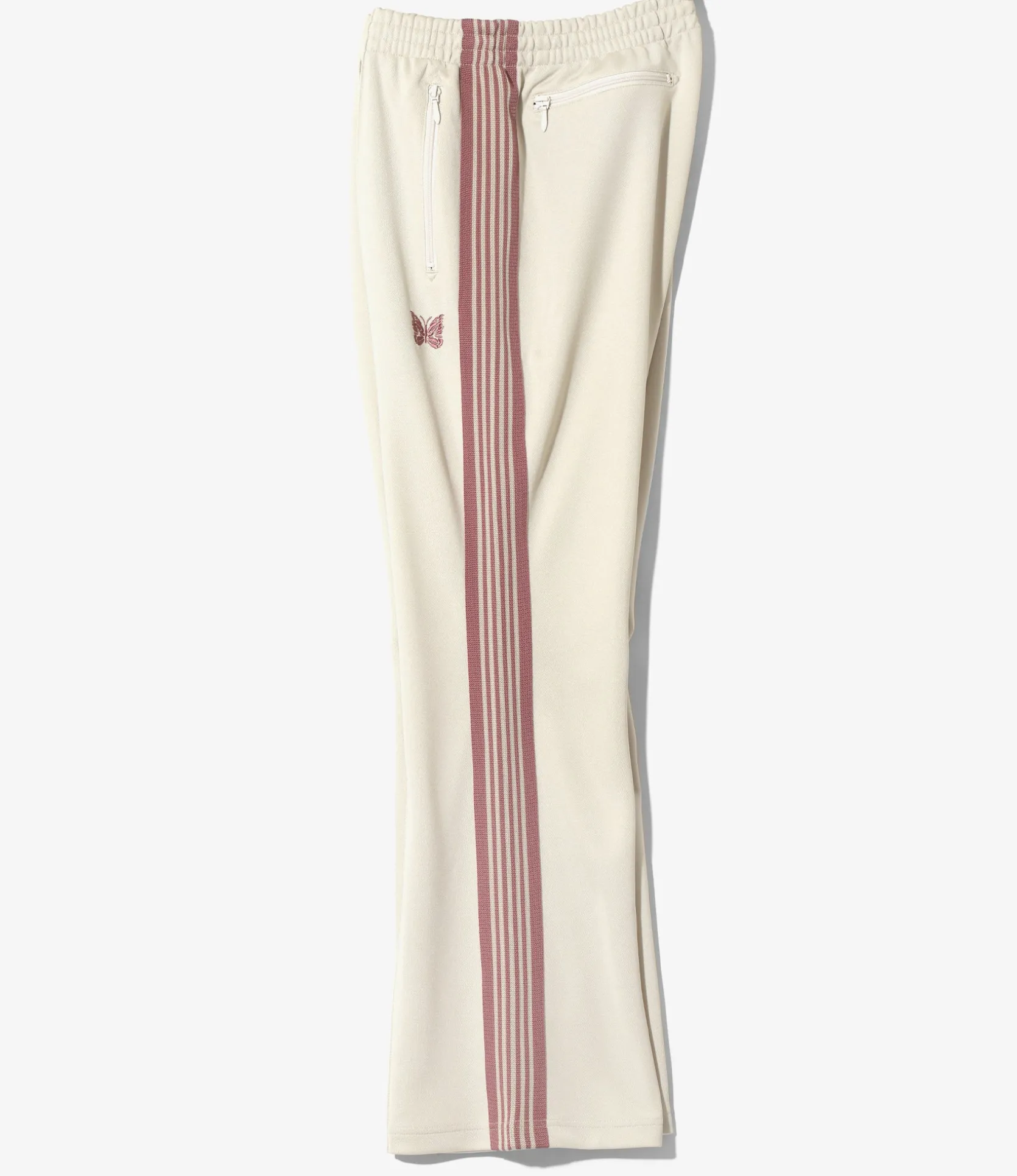 Boot-Cut Track Pant - Ivory - Poly Smooth