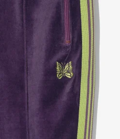 Boot-Cut Track Pant - Purple - C/PE Velour