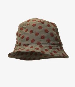 Bucket Hat - Brown - Polka Dot Jacquard
