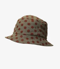 Bucket Hat - Brown - Polka Dot Jacquard