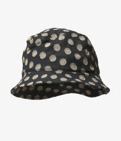 Bucket Hat - Navy - Polka Dot Jacquard