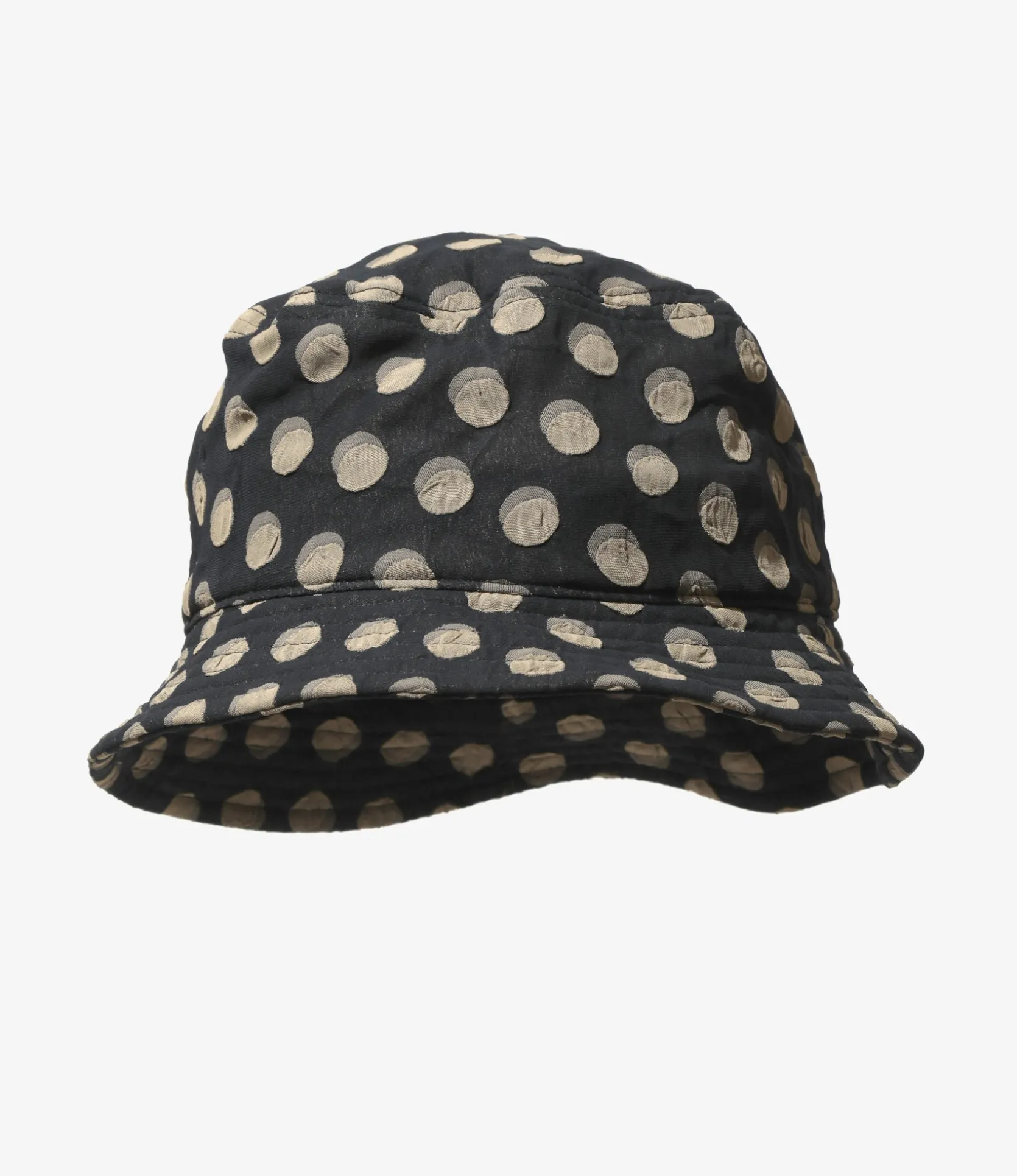 Bucket Hat - Navy - Polka Dot Jacquard