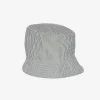 Bucket Hat - Navy Cotton Seersucker Stripe