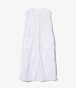 Bush Dress - White 100's 2Ply Broadcloth