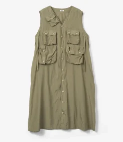 C-1 Dress - Khaki Sheer Cupro