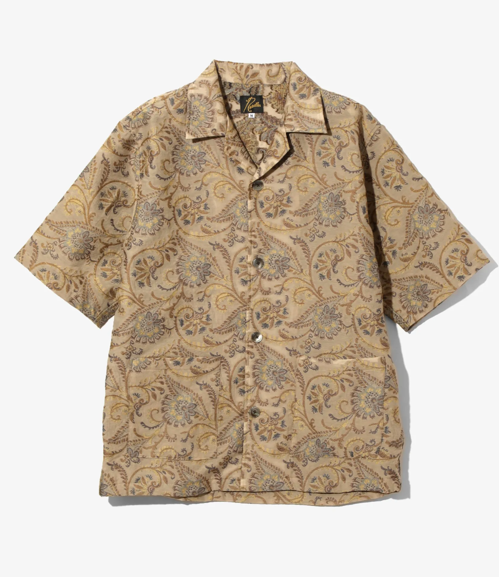 Cabana Shirt - Beige - Paisley Jacquard