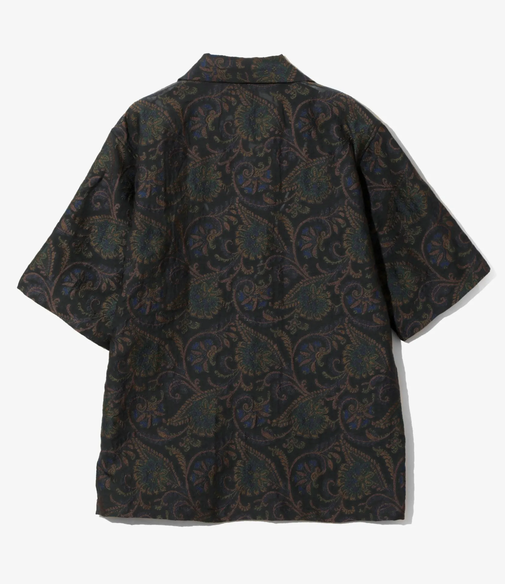 Cabana Shirt - Navy - Paisley Jacquard