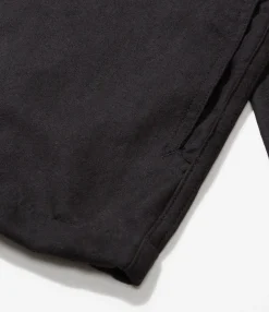 Cagoule Shirt - Black Polyester Lt. Weight Fake Suede