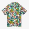 Camp Shirt - Multi Color African Print Patchwork
