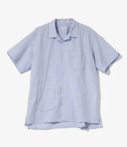 Camp Shirt - Nepenthes Special - Lt. Blue Cotton Seersucker