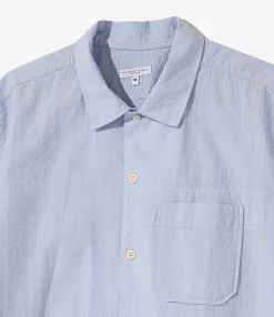 Camp Shirt - Nepenthes Special - Lt. Blue Cotton Seersucker