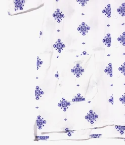 Camp Shirt - White CP Crest Embroidery