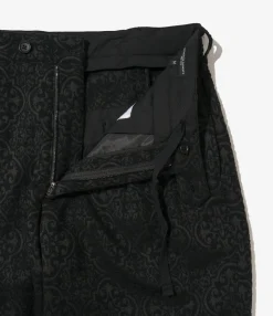 Carlyle Pant - Black Crest Flocked Jacquard