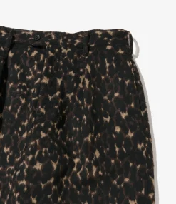 Carlyle Pant - Dk. Brown Poly Wool Leopard Jacquard