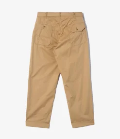 Carlyle Pant - Khaki Cotton Superfine Poplin