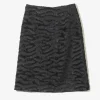 C.C. Skirt - Black - Poly Zebra Cut Jq.