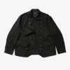 Chelsea Jacket - Black Crest Flocked Jacquard
