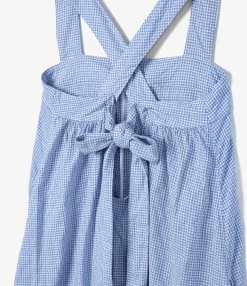 Cinch Dress - Lt. Blue Windowpane Gingham
