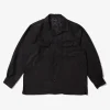 Classic Shirt - Black Polyester Lt. Weight Fake Suede
