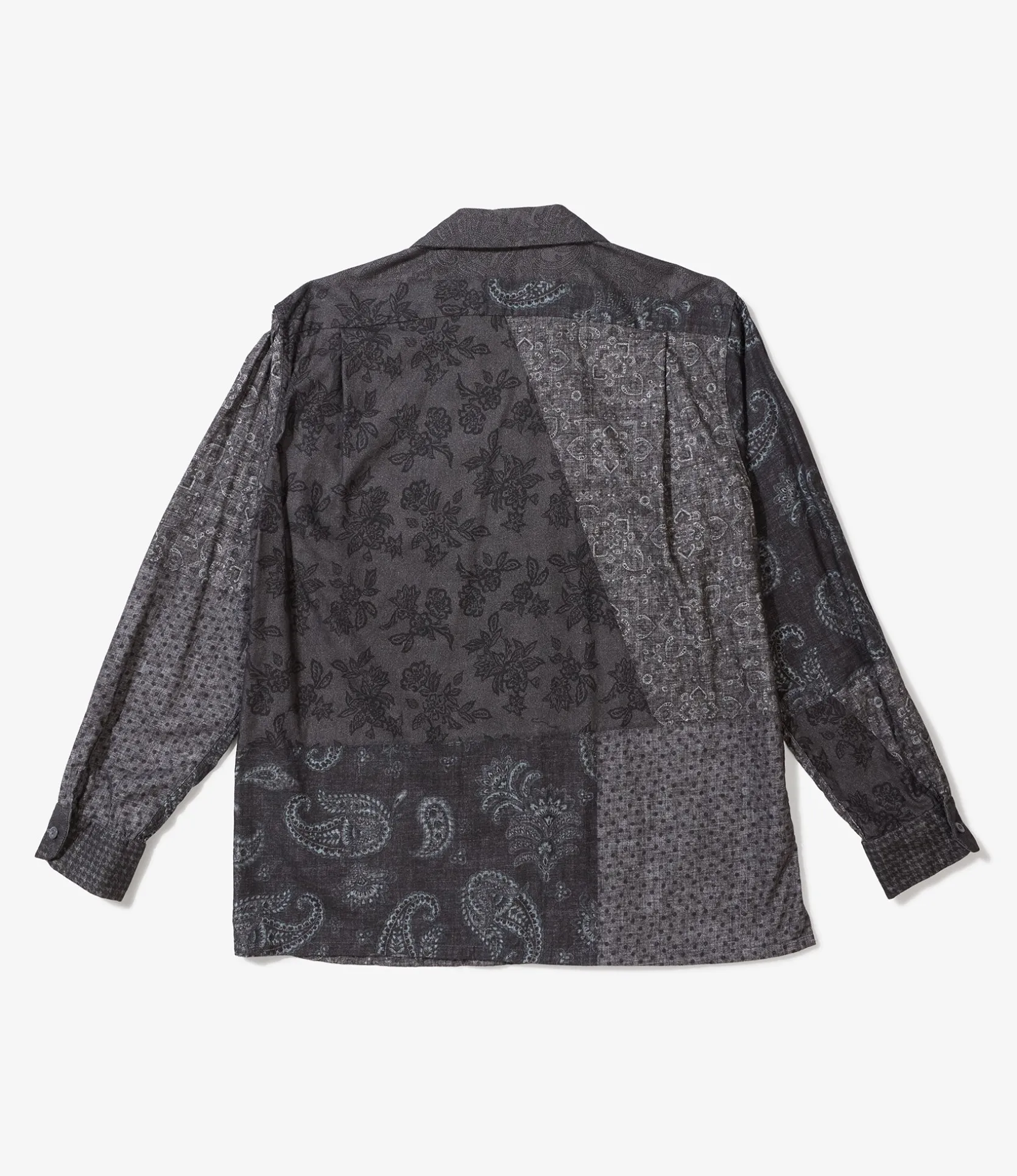 Classic Shirt - Black/Grey Cotton Pattern Block Print