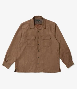 Classic Shirt - Khaki Polyester Lt. Weight Fake Suede