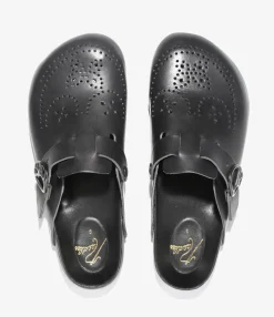 Clog Sandal - Black - Cowhide Leather