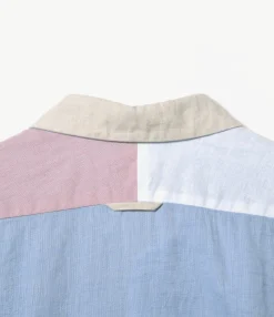 Combo Short Collar Shirt - White Handkerchief Lawn