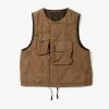 Cover Vest - Khaki Polyester Lt. Weight Fake Suede