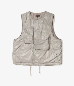 Cover Vest - Silver Poly Refrective Taffeta
