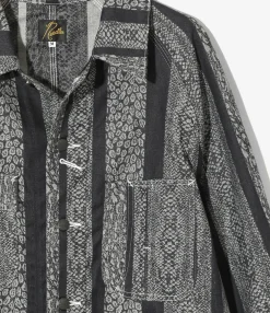 Coverall - Black - 10oz Denim / Python Jacquard
