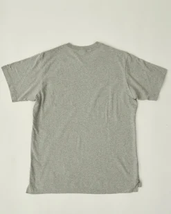 Cross Crew Neck  Pocket Tee - Heather Grey