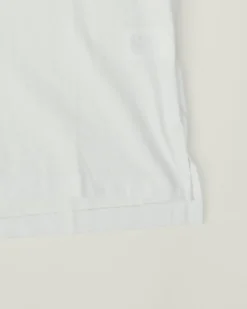 Cross Crew Neck  Pocket Tee - White
